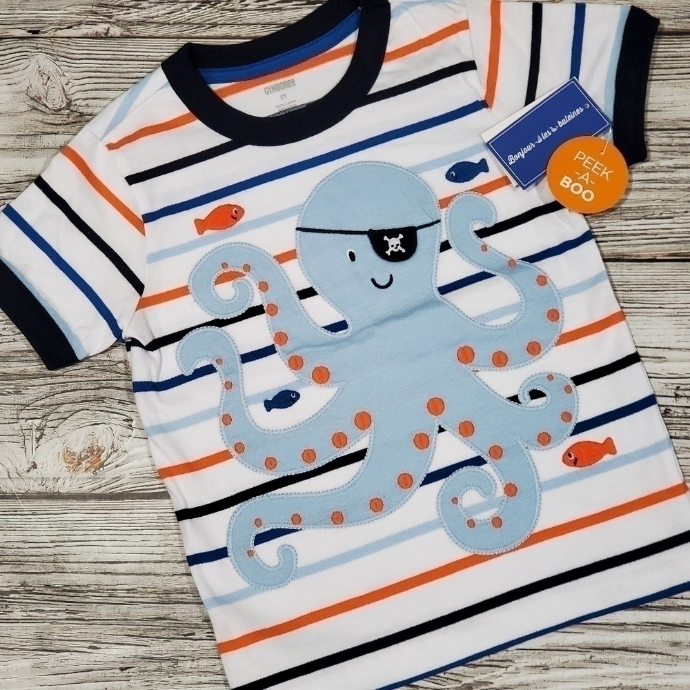 Pirate Octopus T-Shirt Gymboree Whale Hello There Collection NWT